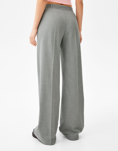 Wide-Leg-Hose mit Gürtelschlaufen